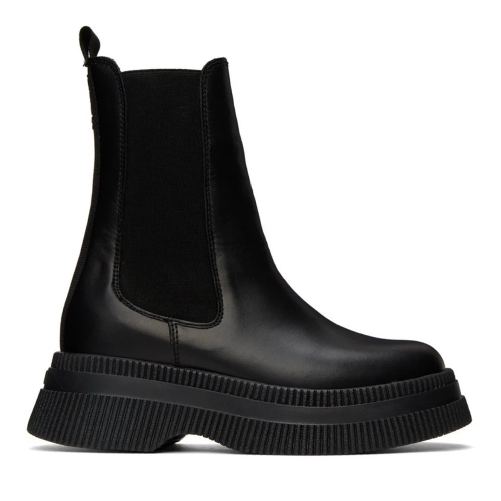 Ganni Creepers Chelsea Boots Size 40 In Black New